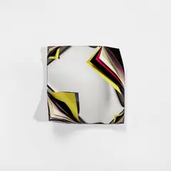 Jim Lambie, Metal Box, gloss paint and fluorescent paint on aluminium and polished steel sheets