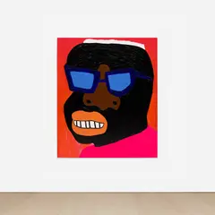 Nonchalant 8 by Isshaq Ismail, 2021, acrylic on canvas, sold Apr 2024
