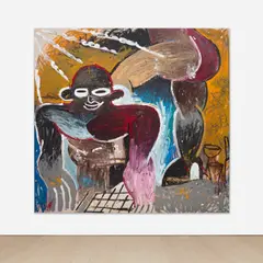 Reginald Sylvester, Debauchery in the Club, 2017, ​​acrylic and oilstick on canvas