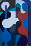 Sebastian Black, Look left and see a plum [pupil]. Look right, another plum [...], 2018, oil on linen