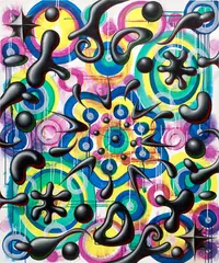 Kenny Scharf, Energala, 2013, oil and acrylic on linen