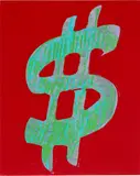 Andy Warhol, Dollar Sign, 1981, synthetic polymer paint and silkscreen ink on canvas