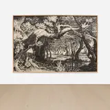 Ugo Rondinone, No. 254 - EINUNDDREISSIGSTEROKTOBERZWEITAUSENDUNDEINS, 2001, ink and graphite on paper, in artist's frame, with silkscreen on Plexiglas plaque