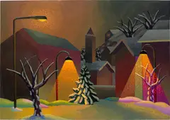 Untitled by Salvo, 2004, oil on cardboard laid down on board, sold Jun 2024
