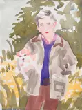 Elizabeth Peyton, Prince Charles in his garden, 1998, watercolour on paper