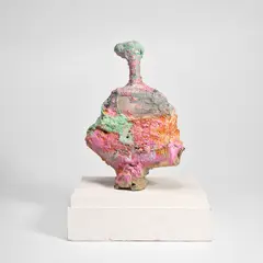 Ohne Titel by Franz West, 1996, acrylic and tape on papier-mâché, on artist's plinth, sold Jun 2024