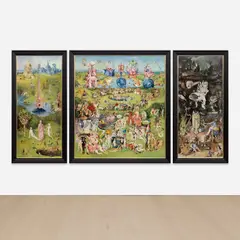 Wolfe von Lenkiewicz, Garden of Earthly Delights, 2012, oil on canvas, in artist's frame, triptych