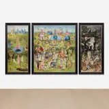 Wolfe von Lenkiewicz, Garden of Earthly Delights, 2012, oil on canvas, in artist's frame, triptych