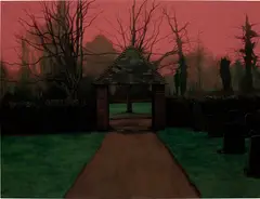 George Shaw, The Lych Gate, 2006, enamel on board