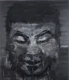 Yan Pei-ming, Invisible Buddha, 1999, oil on linen