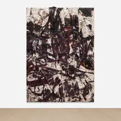 Angel Otero, Untitled (SK-IB), 2012, oil and oil skin collage on canvas