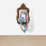 Joana Vasconcelos, Love Affair, 2015, ornaments, wool and polyester on gilt framed mirror