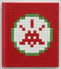 INVADEROMA by Invader, 2010, micromosaics on book cover, in artist's Plexiglas box frame, offered Jun 2024