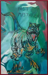 Past Mistakes by The Connor Brothers, 2022, acrylic and oilstick on canvas, in artist's frame, sold Jun 2024