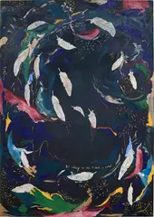 Michaela Yearwood-Dan, Feather (A Salute to You Mr Magpie), 2020, oil on canvas