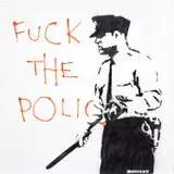 Banksy, Untitled (Fuck the Police), 2000, spray paint and acrylic on board