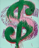 Andy Warhol, Dollar Sign, 1981, acrylic and silkscreen ink on canvas