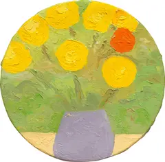 Etel Adnan, Jardins 5, 2018, oil on canvas