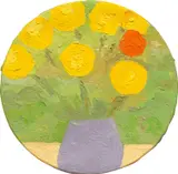 Etel Adnan, Jardins 5, 2018, oil on canvas