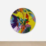 Beautiful Viracocha Confabulation Painting for Steve (with Diamonds) by Damien Hirst, 2011, cubic zirconia and household gloss on canvas, sold Oct 2024