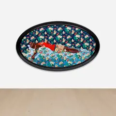 Kehinde Wiley, Sleep, 2022, oil on canvas, in artist's frame