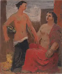 Jean Souverbie, Deux femmes, 1929, oil on canvas