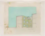 Francis Alÿs, Untitled (Study for Cityscape), 1993-1994, oil, graphite and masking tape on vellum