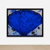 Manolo Valdés, Abanico Azul, 2004, oil on burlap