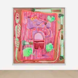 Katherine Bernhardt, Dile Que Tu Mi Quieres, 2020, acrylic and spray paint on canvas​