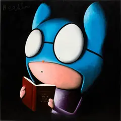 Edgar Plans, The Reader, 2021, oil, acrylic and pastel on canvas