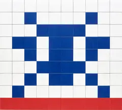 ALIAS SP-52 by Invader, 2011, ceramic tiles on perspex panel, sold Oct 2024