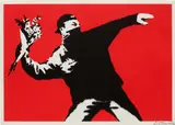 Love Is In The Air by Banksy, 2003, screenprint on paper, sold Oct 2024