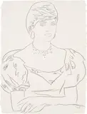 Andy Warhol, Princess Diana, 1982, graphite on paper