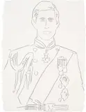 Andy Warhol, Prince Charles, 1982, graphite on paper