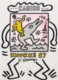 Keith Haring, Knokke Casino Poster, 1987, felt pen on offset lithograph poster