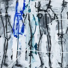 Untitled by Heimo Zobernig, 2013, acrylic on canvas, sold Oct 2024