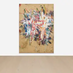 Spencer Lewis, Untitled, 2018-2019, oil and enamel on jute