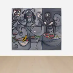 Milo Matthieu, La Cena (the dinner party), 2021, oil on canvas