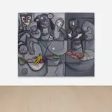 Milo Matthieu, La Cena (the dinner party), 2021, oil on canvas