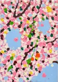 Damien Hirst, PB820. Jazzy Blossom, 2021, oil on card laid down on birch ply frames, with canvas webbing around the edges