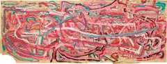 Franz West, Venus von Willendorf: Ich will eine Villa im Westen Wiens, 1984, gouache and collage on newspaper