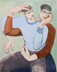 William Brickel, Two Figures (Lap), 2020, oil on canvas