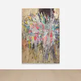 Spencer Lewis, Untitled, acrylic, oil, enamel, spray paint and ink on jute