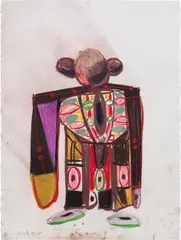 Urbanscape by George Condo, 1993, pastel on paper, sold Dec 2024