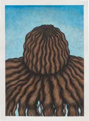 Julie Curtiss, Hairy Hat, 2015, gouache on paper