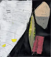 Anne Imhof, Untitled, 2014, oil on aluminium