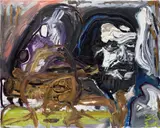 Albert Oehlen and Jonathan Meese, Stanley Kubrick de Large (1-4), 2002, oil on canvas