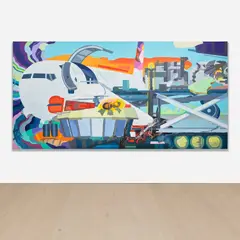 Franz Ackermann, Boarding, 2002, oil on canvas