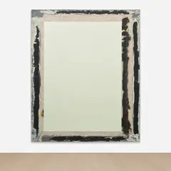 Julia Rommel, A Nice Woman, 2014, oil, acrylic, linen collage and staples on linen