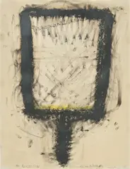 Marlene Dumas, No Reflection (Jou Hande is Klewerig), 1986, gouache and charcoal on paper